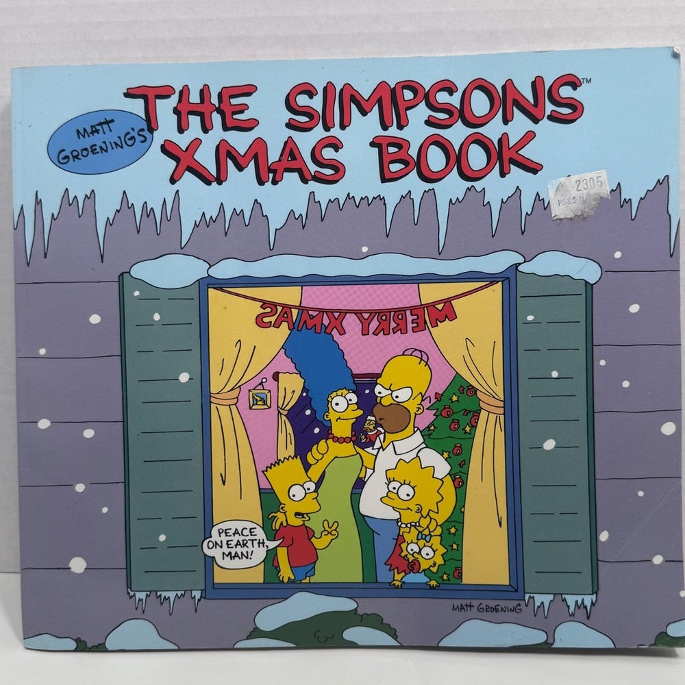 The Simpsons Xmas Book Matt Groening Vintage 1992 Harper Perennial Paperback